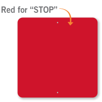 Red STOP Square