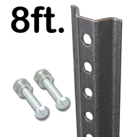 Standard U Channel Sign Black Post   8' tall