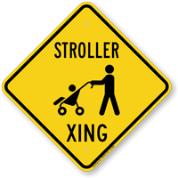 Stroller Xing Baby Crossing Sign