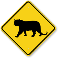 Tiger Crossing Symbol Sign