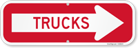 Trucks Directional Sign