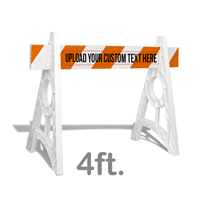 Custom O-Frame Barricade Labels Upload Your Own Design