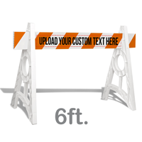 Custom O-Frame Barricade Labels Upload Your Own Design