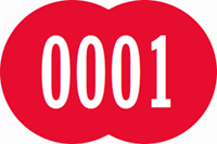 Custom Barcode Label Template  1" x 1.5" Butterfly
