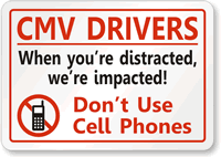 Don't Use Cell Phones Label