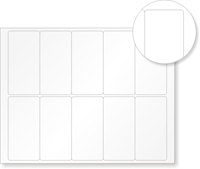 Sheets of Vinyl Labels  2” x 4”
