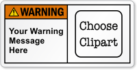 Design Own ANSI Warning Label Choose Clipart
