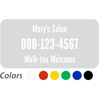 Custom Company Name Number and Text Single Sided Label