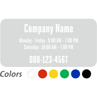 Customizable Company Name and Timing Single Sided Label