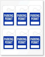 Sheet of Plastic Hang Tag Six Permits/Sheet