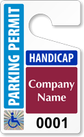 Plastic ToughTags™ for Handicapped Parking Permits