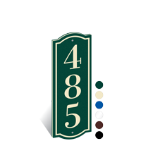 PermaCarve Sign Colonial Address Plaque  Three Numbers