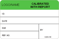 Calibrated with Report Label [add name/logo]