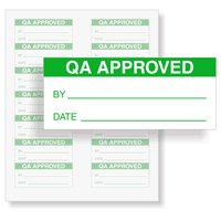 Calibration Labels Green On White