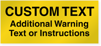 Self Debossing Calibration Label  Add Custom Warning Text