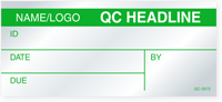 Self Debossing Write On Calibration Label  Add Name/Logo Headline