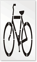 Bicycle Symbol Pavement Stencil