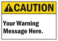 Caution ANSI Sign