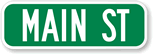 Personalized Civic Street Sign with Suffix Border