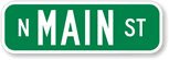 Civic Street Customized Sign with Prefix Suffix Border