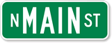 Custom Civic Street Sign with Prefix Suffix Border