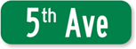 Custom Civic Street Name Sign in Lower Case