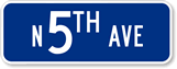 Custom 'Civic' Street Sign with Prefix Suffix Border