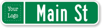 Customized Civic Street Sign (Lower Case and Logo)