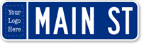 Personalized Civic Street Sign (Suffix Border and Logo)