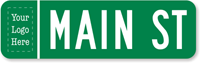 Personalized Civic Street Sign with Suffix and Logo