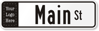 Custom Civic Street Sign (Lower Case and Logo)