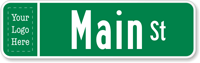 Custom Civic Street Sign (Lower Case and Logo)