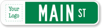 Custom Civic Street Sign (Suffix Border and Logo)