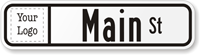 Custom Civic Street Sign (Lower Case and Logo)