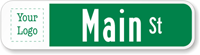 Custom Civic Street Sign (Lower Case and Logo)