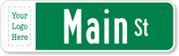 Custom Civic Street Sign (Lower Case and Logo)