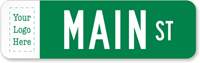 Personalized Civic Street Sign with Suffix and Logo