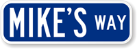Personalized Keepsake Street Sign with Suffix and Border