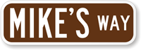 Customized Street Sign with Suffix and Border