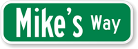 Keepsake Novelty Personalized Street Sign in Lower Case