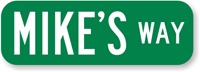 Customized Keepsake Street Sign with Suffix