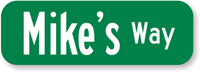 Customized Keepsake Street Sign in Lower Case