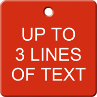 1.5 in. Square Engraved Plastic Valve Tag