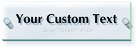 3x10 Add Your Text Custom ClearBoss Braille Sign