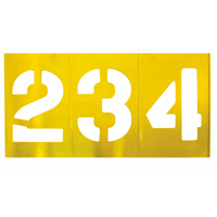 Brass Oversized Gothic Stencil Number Set 13 Piece