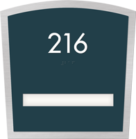 Custom Apex Room Number Braille Sign  1 Slot 6.875" x 6.75"
