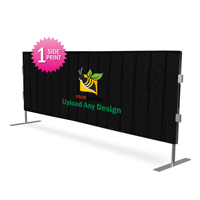 Custom Mesh Continuous Solid Color Barricade Cover 