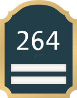 Florence Room Number Sign  2 Slot 7.875 in. x 6.25 in.