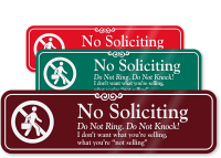 No Soliciting Do Not Knock