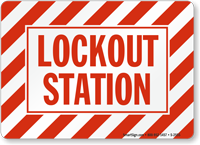 Lockout Station Lockout Sign